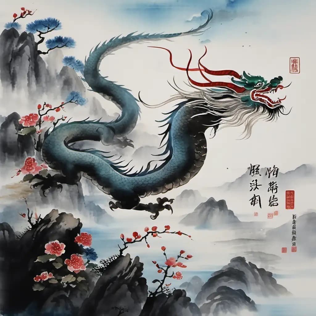 Chinese Dragon painting
