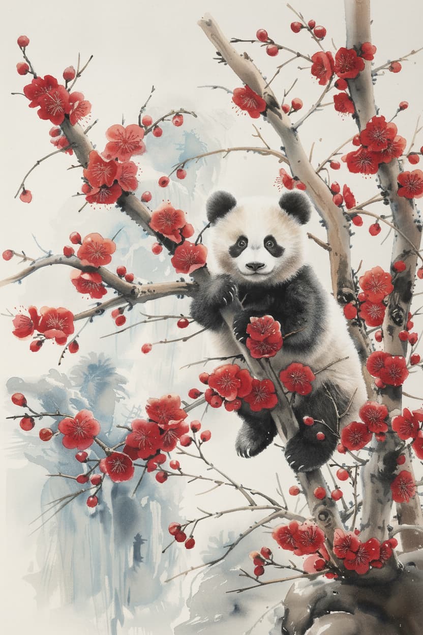 Painting of panda